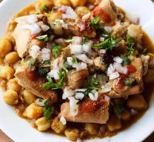 Samosa Chole Chat